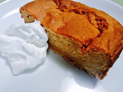 材料3つ♪混ぜるだけの簡単濃厚カスタードケーキ